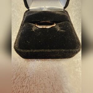 Elegant Gold Women's Wedding Ring With Tiny Diamonds